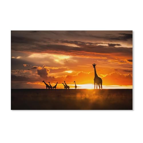 Anti stress adulte efficace grâce au kit complet diamond painting girafes et strass 5D