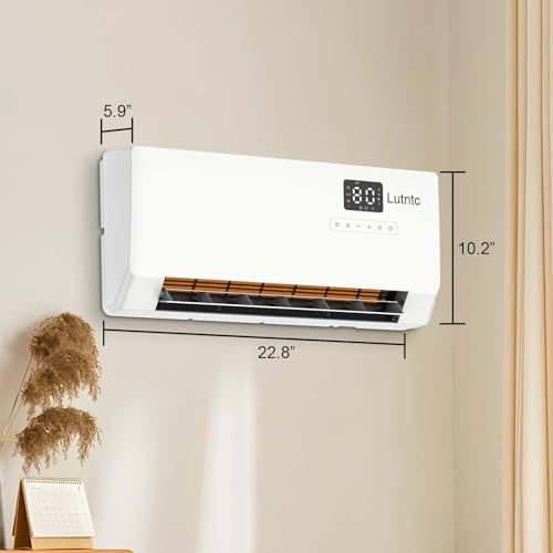 Electric Wall Mounted Heater with Remote Control, 24H Timer, ECO Mode, Quick Heating Space Heater for Bedroom, Living Room - Image 4