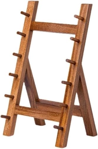 BRZU 天然木材ナタ架 サピール材刀剣収納架 簡単組立て 整頓収納 キッチン調理器具 寿司店用 室内デコレーション (サペリ材のナイフブロック,6層)