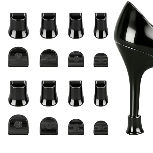 Best Shoes for Heel Walkers: Comfort & Support Guide 14 SooGree High Heel Protectors- Heel Stoppers Heel Repair Caps Covers for Walking on Grass and Uneven Road Heel Cover Cups Perfect for Wedding Outdoor Events (U Type-Black-8 Pairs)