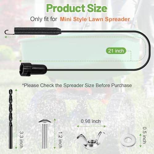 Câble de commande d'épandeur de pelouse compatible Scotts Mini Broadcast Spreader