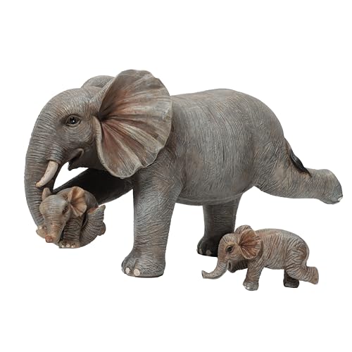 Figuras Familia Elefante Yoga 3 Piezas Decoración Hogar