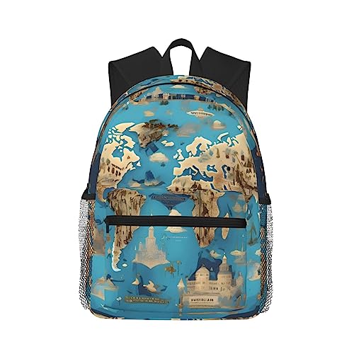 Sac à dos avec poches carte du monde pour vos randonnées urbaines et trajets