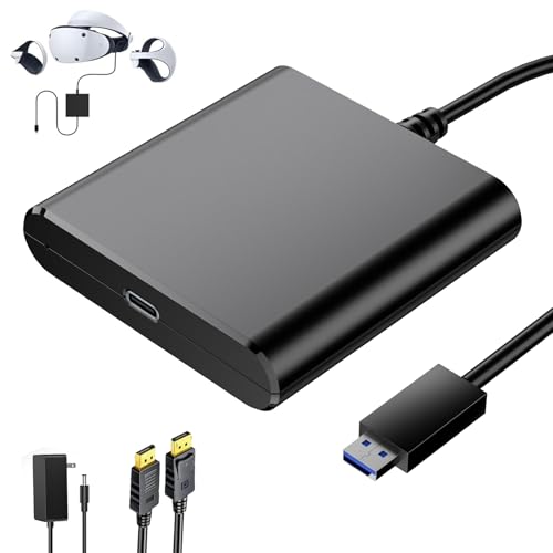 Adapter for VR2 PC Accessories Kit Compatible with VR2,Adapter Power Kit and DisplayPort Cable,Expand VR2 Game Library to Play Games on PC, Black