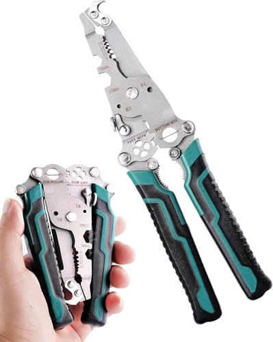 VENTRICE Multifunctional Wire Stripper, Crimper, Cutter Tool – 10 in 1 Professional Electrical Wire Stripping Tool with Ergonomic Grip for Electricians, Home & Industrial Use