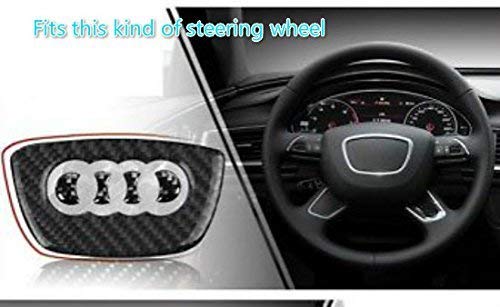 DEFTEN Carbon Fiber Steering Wheel Decoration Trim Car Steering Wheel Cover Fit for AUD i A3 A4 A6 Q3 Q5 Q7