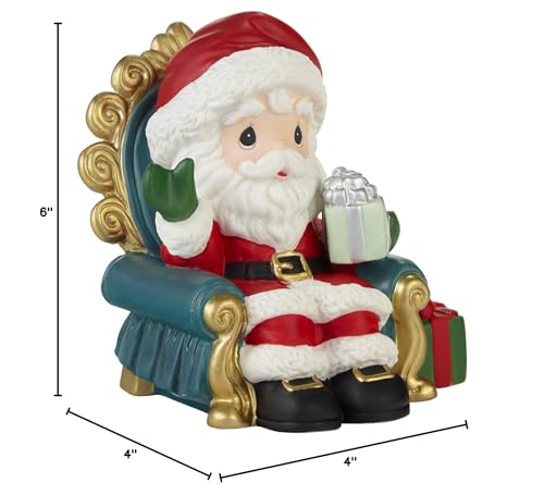 Precious Moments 231011 Santa Figurine | Santa’S Here Bringing Cheer Annual Santa Bisque Porcelain Figurine | Christmas Decor & Gift thumb #4