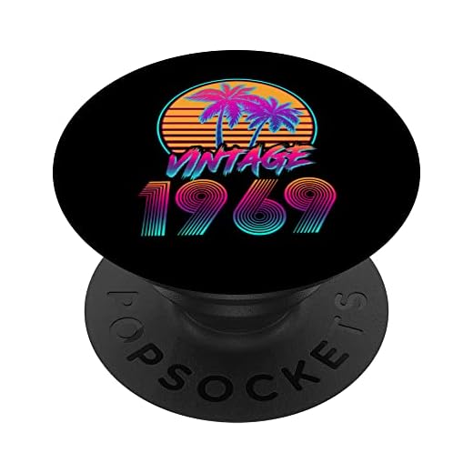 Vintage 1969 53 años Retro 80s 53 cumpleaños PopSockets PopGrip Intercambiable