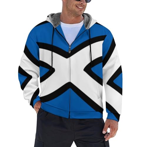 Veste doublée polaire homme avec capuche blouson chaud hiver travail extérieur
