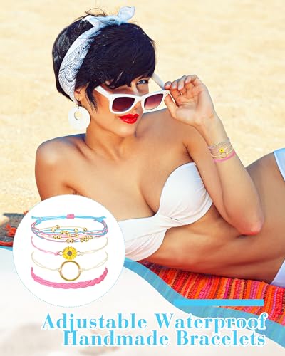 Image of Hicarer 21 Pc Friendship Bracelets Drawstring Anklets