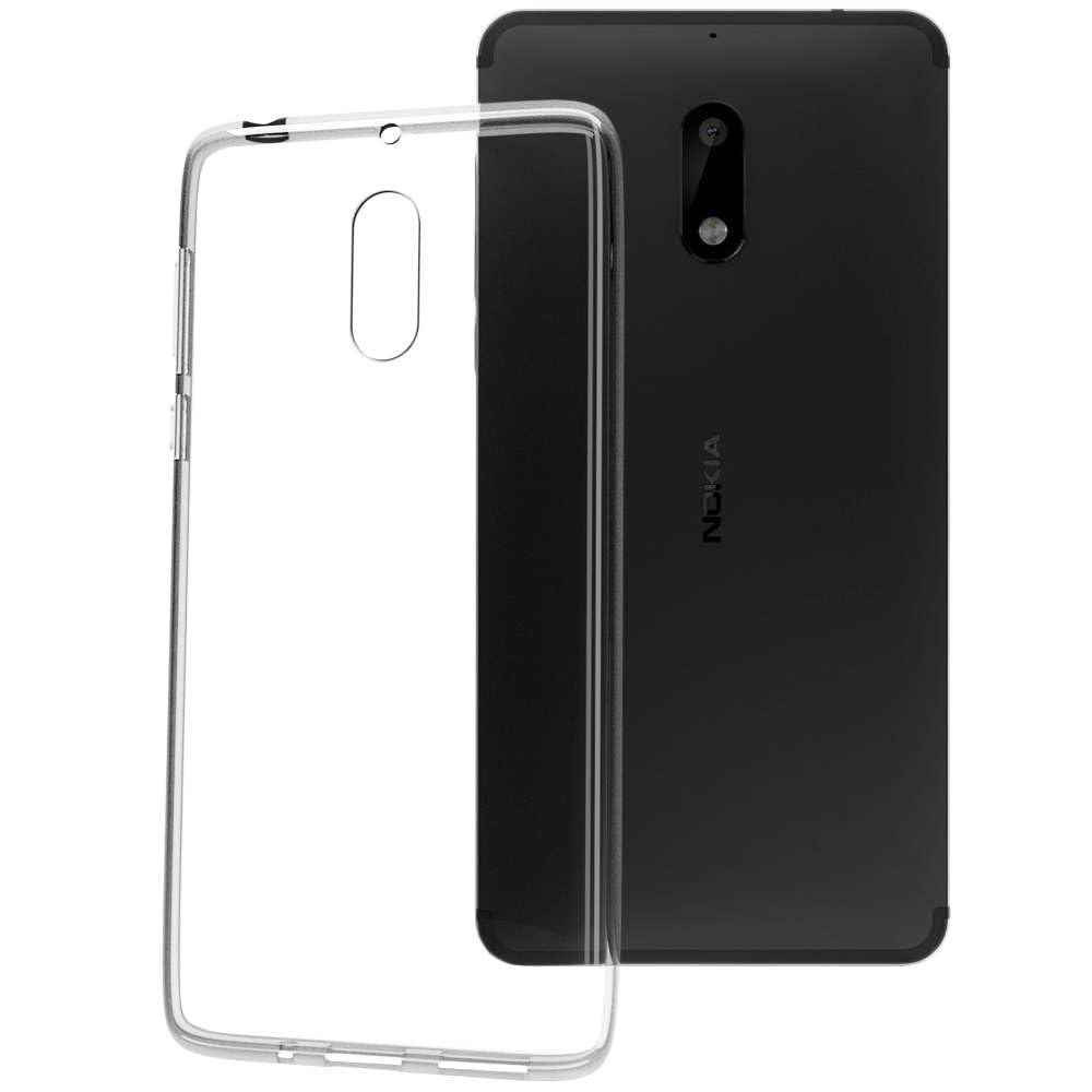 EbestStar Cover Per Nokia 6 (2018) + Vetro Temperato: Custodia Silicone TPU Trasparente Antiurto, Morbida E Sottile