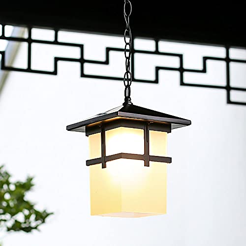 Abat-jour en verre blanc nordique pour luminaire suspendu de plafond extérieur