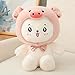 QXXKJDS Nice Huggable 1Pc 25-60cm Super Kawaii Rabbit Peluche Toys Mignon Shark Ours en Peluche Soft Soft Coussin d'anniversaire Plush Toys (Color : D, Size : 50cm)