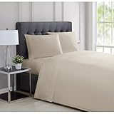 Charisma 310 Thread Count Cotton Solid Almond Milk King Sheet Set