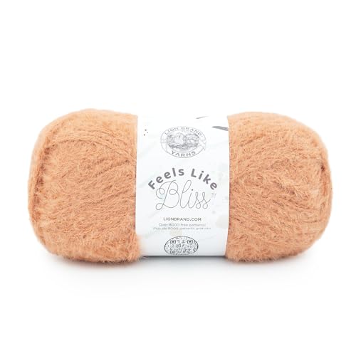 Image of Lion Brand Yarn Feels Like Bliss, Bulky Yarn for Knitting, Peach, 1 Pack