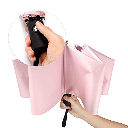 Shinok Travel Umbrella Compact Folding Sun Umbrellas Lighweight Auto Open Close for Women Parasol - Image 3