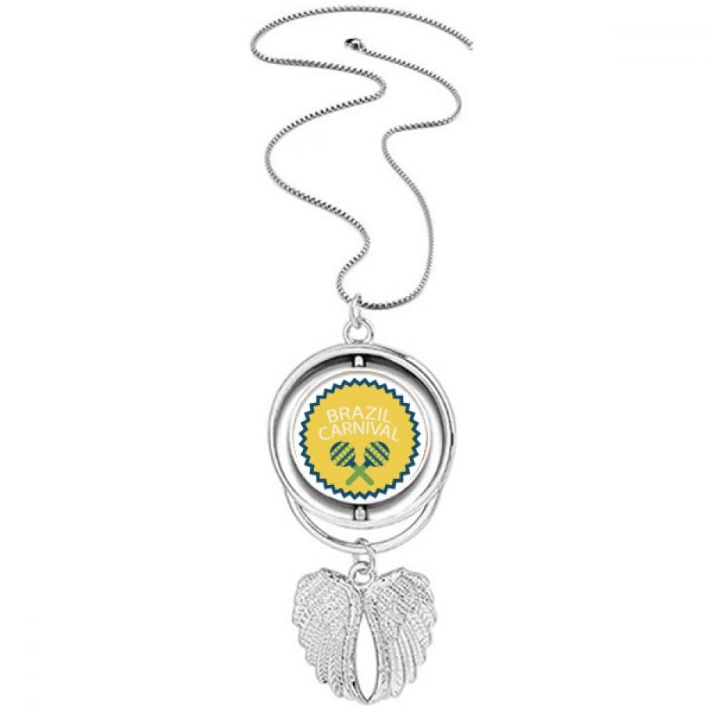 Collier ailes d'ange en finition ciselée pour le carnaval du Brésil - 4