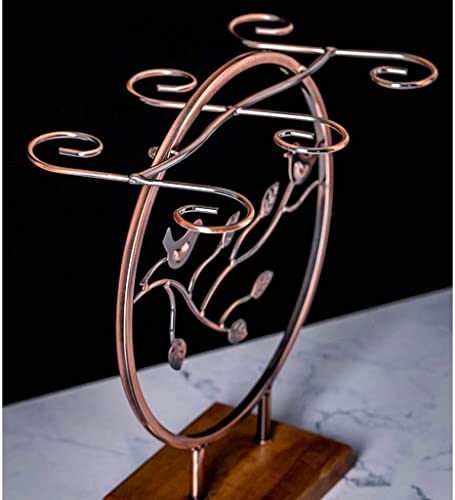 Soporte para botellas de vino de hierro y madera miniatura 3