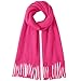 Premillow Women's Mohair Winter Scarf Pure Color, Warm Winter Scarf for Women and Men, Super Soft Luxurious Cashmere Feel Women Scarfs, Rose Red