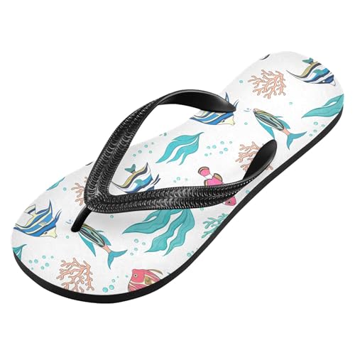 Burbuja Fishes Flip Flops for Women Men, Soft Thong Sandals Rubber Slippers for Pool Beach Essentials2