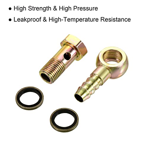 PATIKIL Hose Barb Fitting Elbow 10mm Barbed M12x1.25 Male Thread - Image 4