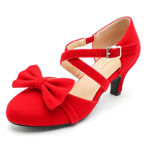 Womens Bow Mary Janes Low Kitten Heels Closed Toe Cross Ankle Strap Dress Shoes Comfortable Vintage Wedding Pumps Dress Shoes