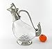 CAVAGNINI Bottiglia Elegante Metallo decanter per vino rosso in peltro galletto realizzato dai nostri artigiani Vetro Ottimo Regalo