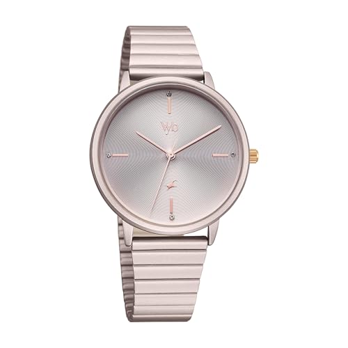 Image of Fastrack Vyb Bliss Quartz Analog Sand Dial Metal Strap Watch for Women
