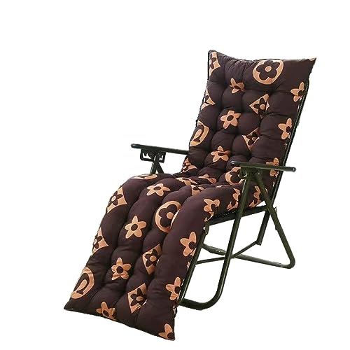 HXOUTGKP Sillón Reclinable Grueso para Jardín. Cojín para Silla Relajante (53 X 170/48 X 160 Cm) con Respaldo para Tumbonas./16#/53 * 170Cm