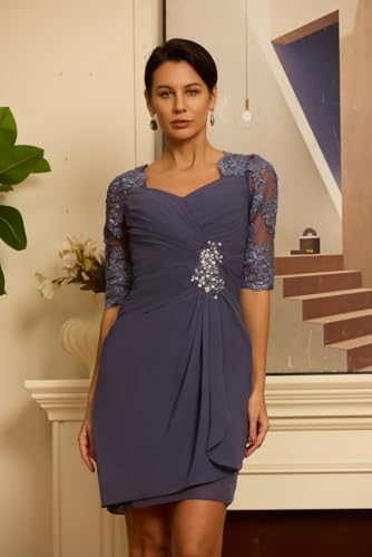 Casual Mother of The Bride Dresses for Wedding Applique Sequin Laces Mother of The Groom Dresses4