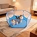 wkao 15 in Small Animal Playpen, 23.2 X 39.4 in Portable Pet Exercise Cage, Breathable Mesh Chick Playpen for Indoor & Outdoor Use, Blue