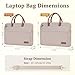 RAINYEAR 14 Inch Laptop Bag for Women, Protective Waterproof Large Capacity Computer Shoulder Bag Carrying Case with Handle for 13-14 Inch Notebook Computer Laptop, Khaki
