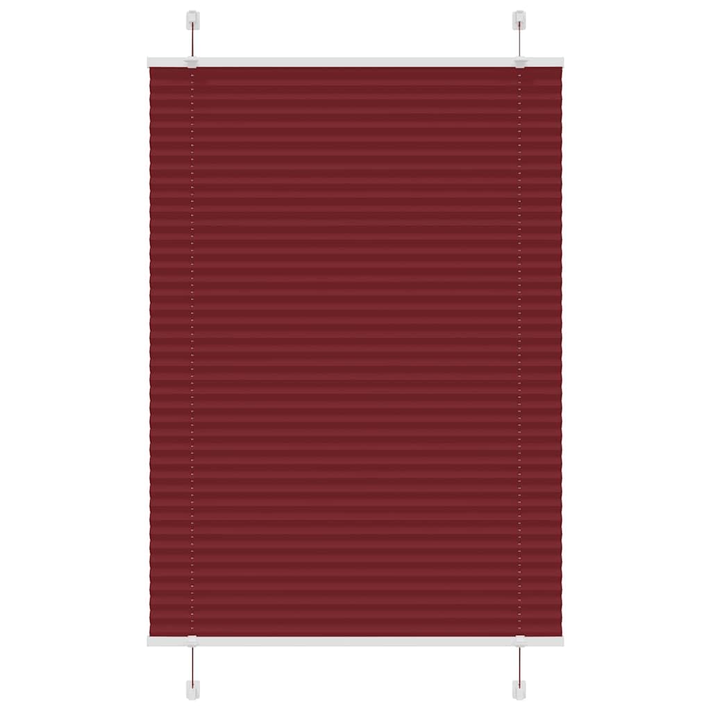 Store plissé rouge pour salon et chambre protection visuelle chaleureuse