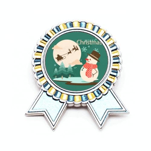 Broche bonhomme de neige arbre de Noël métal taille M bijou veste