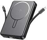 for Magsafe Power Bank 10000mAh,Wireless Portable Charger with led display,Magnetic powerbank Built in USB-C&Lightning Cable 22.5W Fast Charging Battery Pack,5 Outputs&2 Inputs for iPhone Samsung etc.