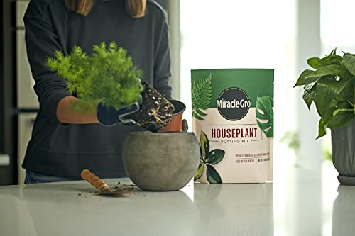 Image of Miracle-Gro Houseplant Potting Mix, 4 qt. (2-Pack) | Fertilized Indoor Plant Soil for Containers, Designed to be Less Prone to Gnats