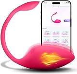 App Controlled Adult Tools for Women On Clearance Long Distance Toy USB Rechargeable No Noise and Set 9 Powerful Modes Egg with Auto Heating Function Hands-Free Pleasure Toys for Women or Your Partner