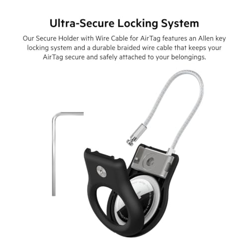 Belkin Secure Holder with Wire Cable for Apple AirTag, Black4