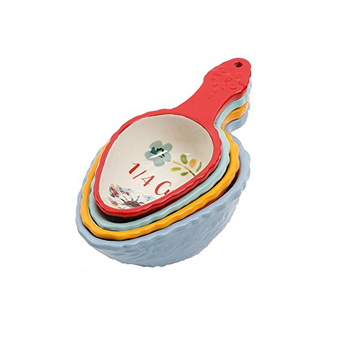 The Pioneer Woman Willow 8 Piece Measuring Scoops And Spring Floral Ceramic Measuring Spoons Set #TOP3