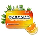 Youphoria Mixed Citrus Kanna Gummies, 600mg Vegan Botanical Supplement for Mood Support, Organic, 16 Count