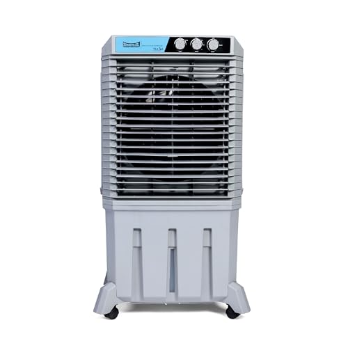 Image of SUMMERCOOL Tiara 75L Desert Air Cooler with 18 inch powerful Fan | Low Power Consumption | 45ft Powerful Air Throw | Inverter Compatible | HoneyComb | 1 Year Warranty | Grey