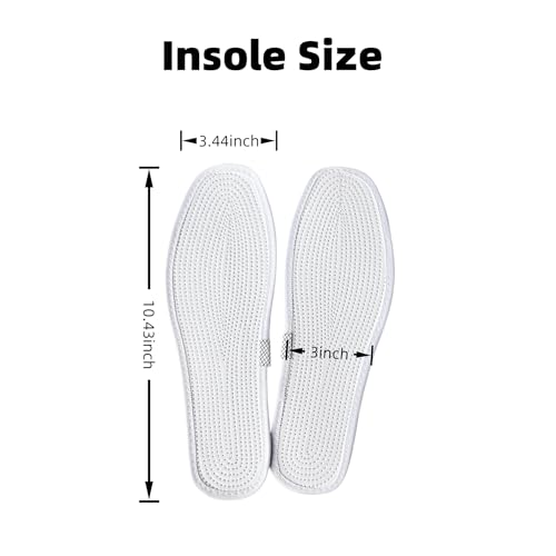 Image of 5 Pairs Insoles for Women, Zero Drop, Cotton Insoles, Washable & Reusable, Sweat Absorbing & Odor Control, US Women 7.5 /Men 6 /EU 40 - Minimalist & Breathable