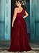 Women's Plus Size Wedding Guest Long Dress One Shoulder Summer Maxi Elegant Evening Party Cocktail Gown for Bridesmaid Prom Wine red 1XL