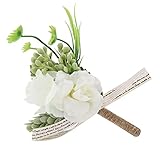 Die Hochzeits-Corsage besteht aus Baumwoll- und Leinenstoffen. Die exquisite Corsage macht Ihre Hochzeit noch aromatischer und duftender. Dank seiner exquisiten Verarbeitung ist es langlebig und für den Langzeitgebrauch wiederverwendbar.