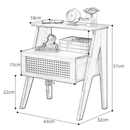 Table de chevet marron pour organiser les petits espaces encombrés - 4