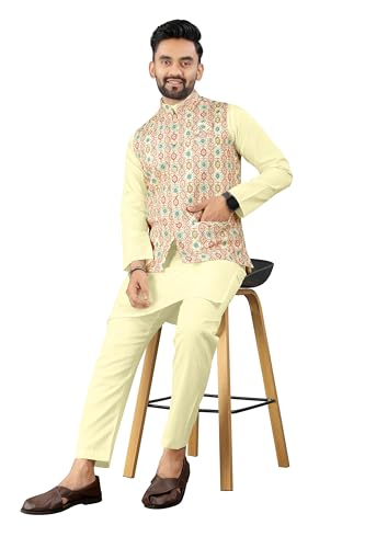 Image of Trustous Traditional Men's Kurta Koti Set (3 PCS SET)