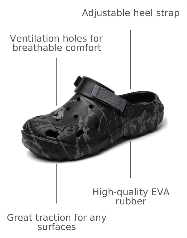 Image of Men's Clogs Athletic Sports Outdoor Sandals Water Beach Shoes Indoor Outdoor Walking Slippers