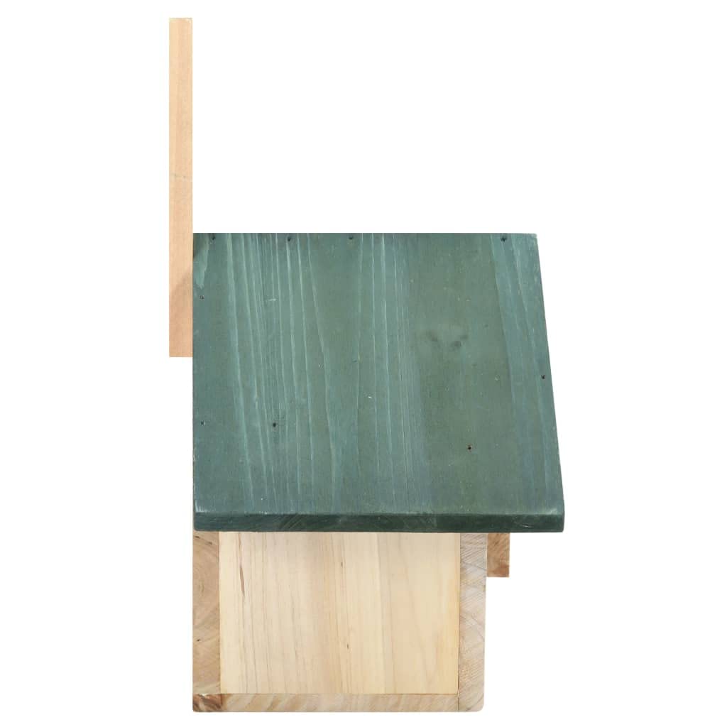 Mangloder - Casetas para pájaros (4 unidades, madera de abeto, 24 x 16 x 30 cm, para jardín, balcón, terraza, resistente a la intemperie, techo verde y nido, para pájaros silvestres y carboneros)