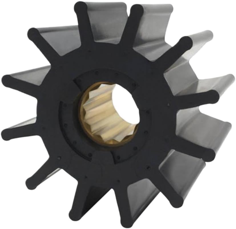 Flexible Water Pump Impeller for Marine Outboard Pump Replacement 12- Neoprene Spline Drive
