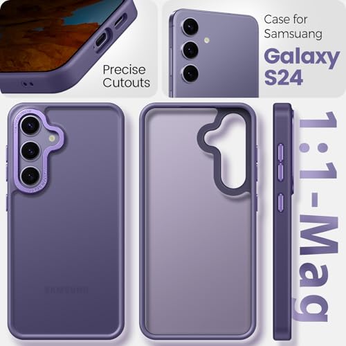 Image of Rayboen for Translucent Matte Samsung S24 Case, Purple